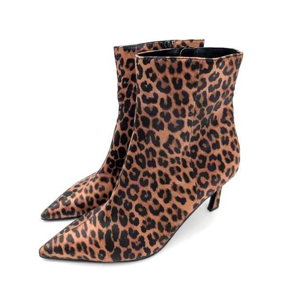 Steve Madden Alston Ankle Heel Boots Women's Leopard Print Size US7M - Picture 1 of 12